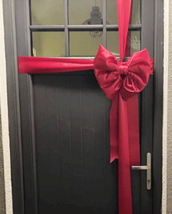 Red Christmas Door Bow
