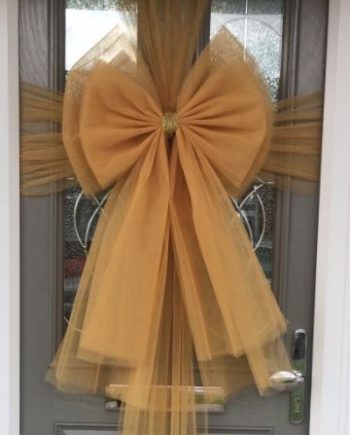 Gold Deluxe Door Bow Decoration Kit