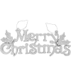 Silver Glitter Merry Christmas Sign