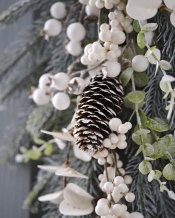 Foliage Christmas Door Swag with Berries