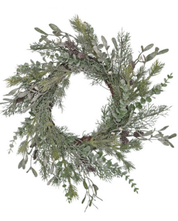 Mistletoe Frosted Wreath