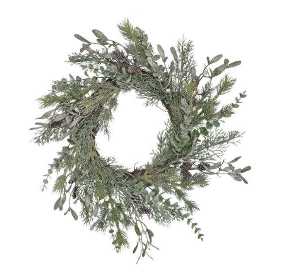 Mistletoe Frosted Wreath