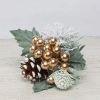 Gold Snowy Berry, Spruce & Cone Pick