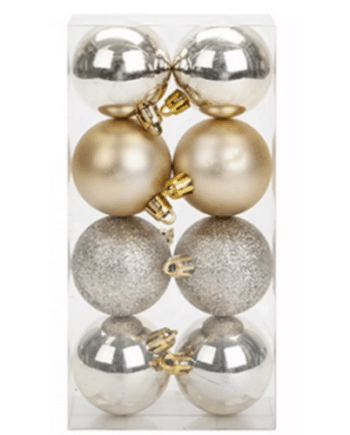 Champagne Christmas Baubles