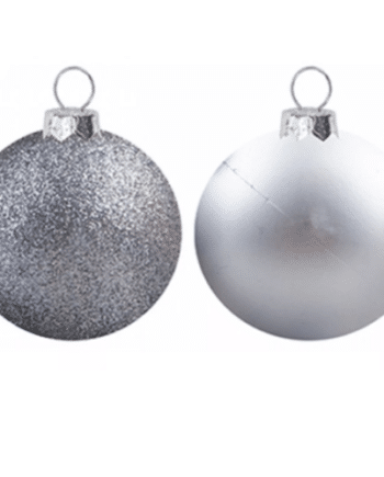 Oversized Silver Christmas Baubles