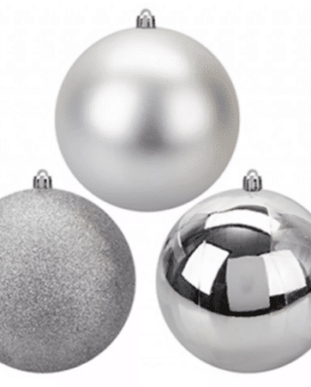 Silver Christmas XL Baubles