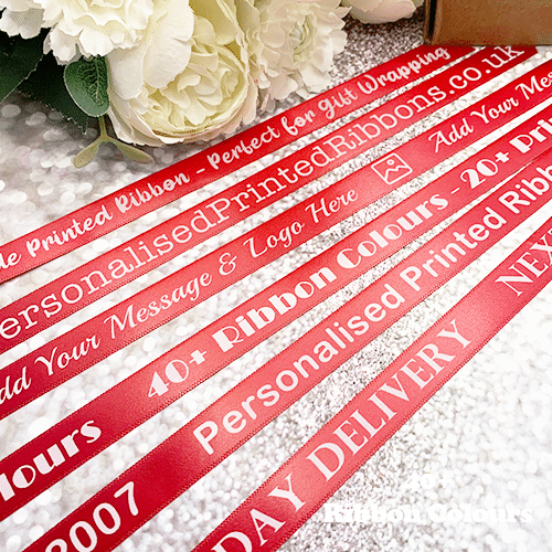 Add Text & Simple Logos To 25 mm Wide Ribbons For Gift Wrapping 40 Ribbon Colours.png2