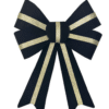 Black & Gold Velour Bow