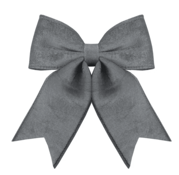 Grey Velvet Bow