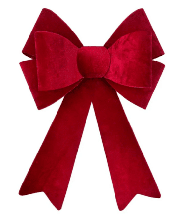 Red Velour Bow