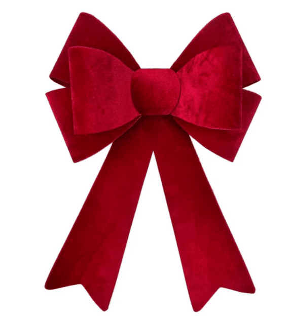 Red Velour Bow